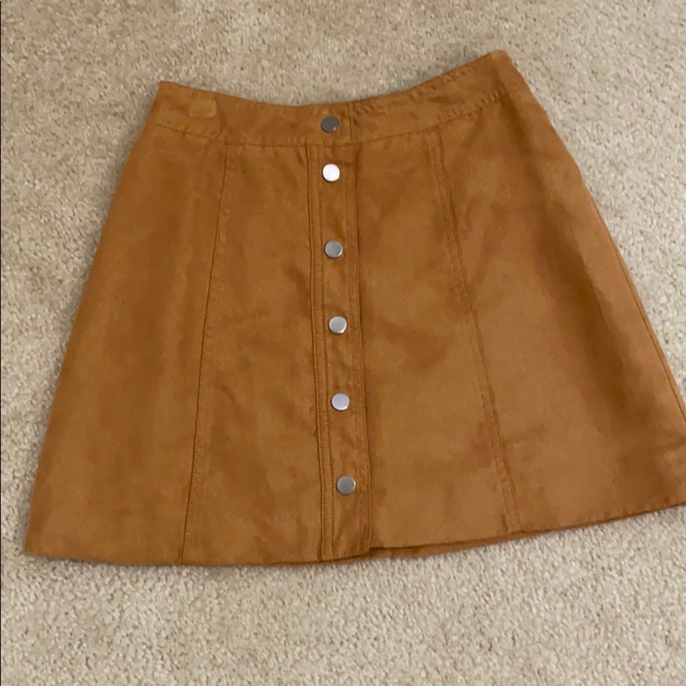 H&M Tan Button Up Skirt